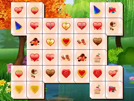 Leikur Valentines Day Mahjong á netinu