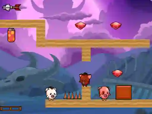 Leikur Pig Bros Adventure á netinu