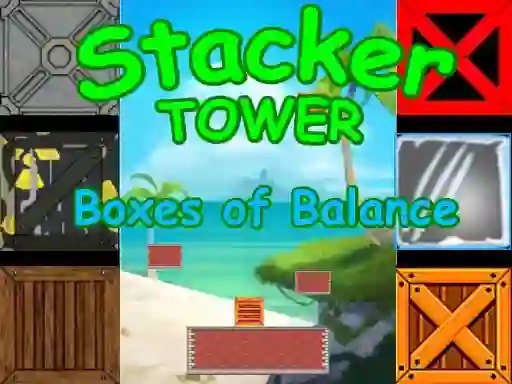 Leikur Stacker Tower Boxes of Balance á netinu