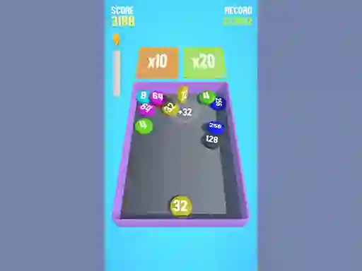 Leikur Draughts 2048 á netinu