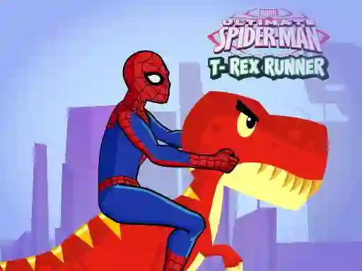 Leikur Spiderman T-Rex Runner á netinu