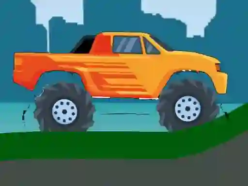 Leikur Monster Truck Hill Driving 2D á netinu