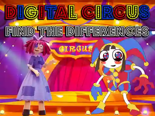 Leikur Digital Circus Find The Differences á netinu