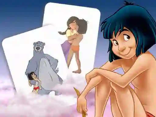 Leikur Mowgli Memory card Match á netinu