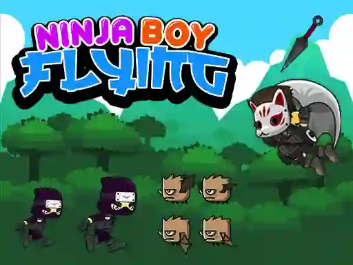 Leikur Ninja Boy Flying á netinu