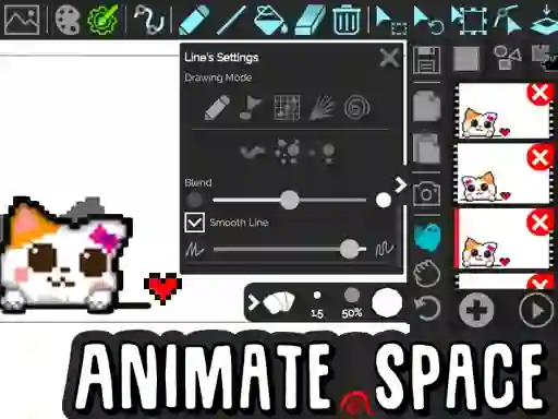 Leikur Animate Space á netinu