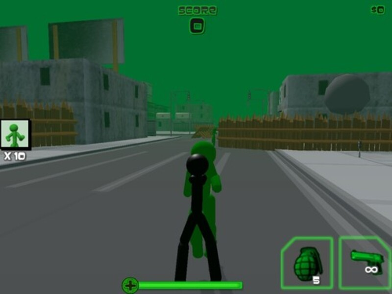 Leikur Stickman zombie skjóta 3d á netinu