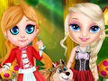 Leikur Little Elsa Í Red Hood  á netinu