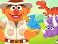 Leikur 123 Sesame Street: Dinosaur Day Care Ernie  á netinu