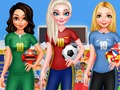 Leikur BFF Princess Kjósa fyrir fótbolta 2018  á netinu