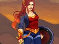 Leikur Amazon Warrior Wonder Woman klæða sig upp  á netinu