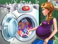 Leikur Þungaðar prinsessu þvottadagur  á netinu