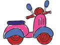 Leikur City Scooter Ride litarefni  á netinu