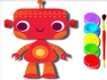 Leikur Aftur í skólann: Robot Coloring Book  á netinu