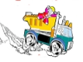 Leikur Lego trucks litarefni  á netinu
