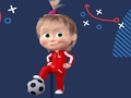 Leikur Masha og Bear fótboltinn  á netinu