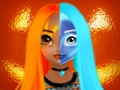 Leikur Princess Halloween Makeup Halffaces námskeið  á netinu
