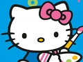 Leikur Litaðu eftir númeri með Hello Kitty  á netinu