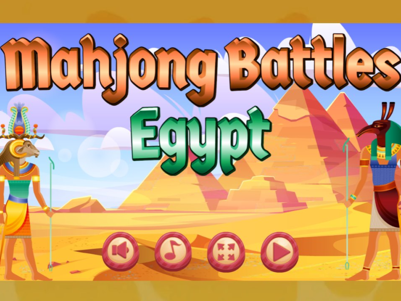 Leikur Mahjong bardaga í Egyptalandi  á netinu