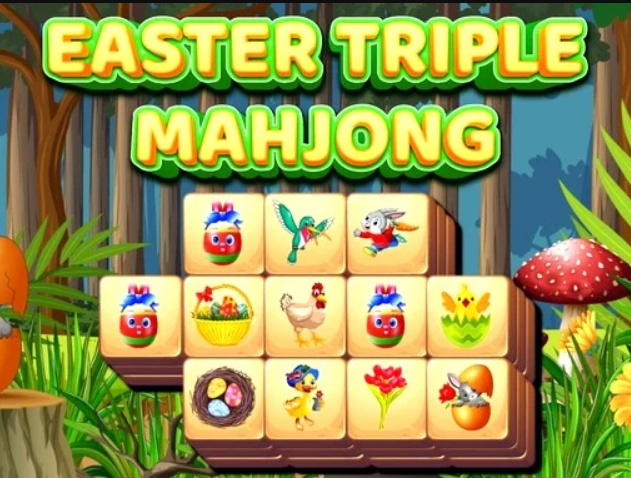 Leikur Þrefaldur páska Mahjong  á netinu