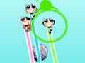 Leikur Powerpuff Girls mölva vélmenni á netinu