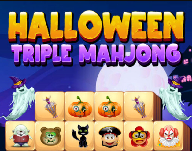Leikur Halloween Triple Mahjong á netinu