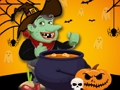 Leikur Witch Word Halloween ráðgáta leikur  á netinu