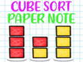 Leikur Cube Sort Paper Note á netinu