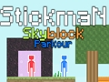 Leikur Stickman Skyblock Parkour á netinu
