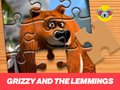 Leikur Grizzy og Lemmings Jigsaw Puzzle Planet á netinu