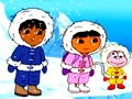 Leikur Dora Finndu 5 Mismuni  á netinu