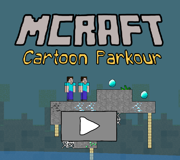 Leikur Mcraft teiknimynd parkour á netinu