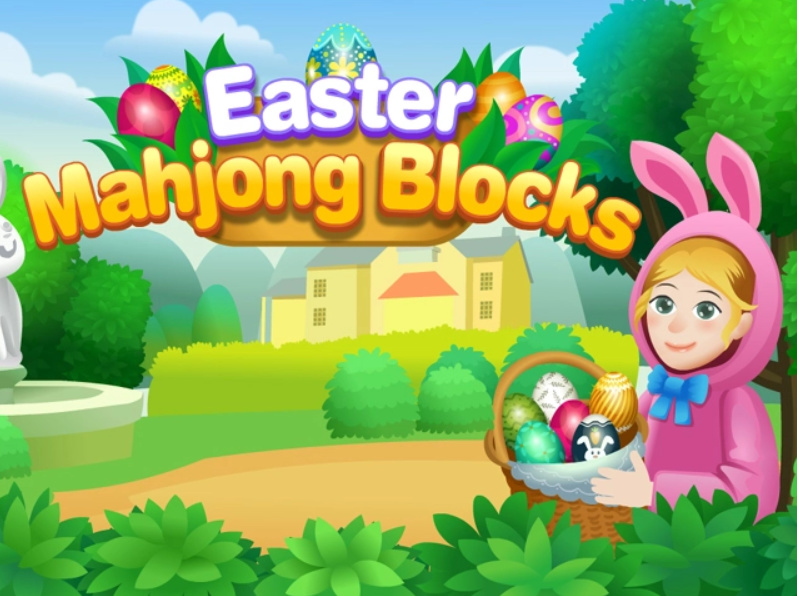 Leikur Mahjong blokkir páskana  á netinu