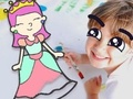 Leikur Litabók: Prinsinn og prinsessan  á netinu