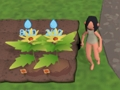 Leikur Garden Rush. Grænmeti flýja  á netinu