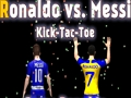 Leikur Messi gegn Ronaldo Kick Tac Toe  á netinu
