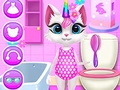 Leikur Dagleg umönnun Kitty Unicorn  á netinu