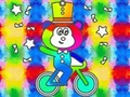 Leikur Litabók: Monkey Rides Einhjól  á netinu
