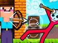 Leikur Noob Archer vs Stickman Zombie á netinu