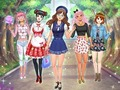 Leikur High School Anime klæða sig upp  á netinu