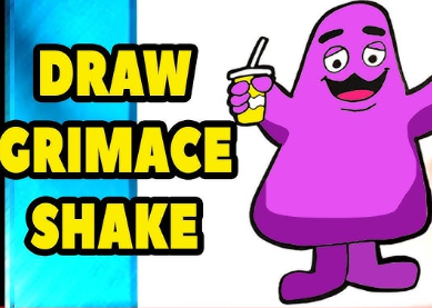 Leikur Grimace Shake: Teiknaðu og þurrkaðu á netinu
