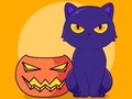 Leikur Litabók: Halloween Cat  á netinu