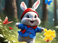 Leikur Jigsaw þraut: Running Rabbit á netinu