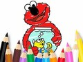 Leikur Litabók: Elmo New Friend  á netinu