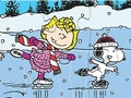Leikur Jigsaw þraut: Snoopy skauta á netinu