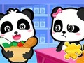 Leikur Jigsaw þraut: Baby Panda matvörubúð á netinu