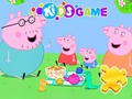 Leikur Jigsaw þraut: Peppa Pig Family Picnic á netinu