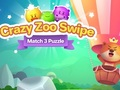 Leikur Crazy Zoo Swipe Match 3 þraut  á netinu