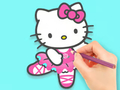 Leikur Litabók: Hello Kitty Dancing  á netinu