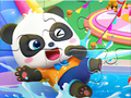 Leikur Jigsaw þraut: Baby Panda Water Park á netinu